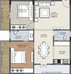 Project Image of 1078.0 - 1501.0 Sq.ft 2 BHK Apartment for buy in Arvind Chitravathi