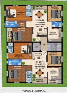 Project Image of 1336.0 - 1378.0 Sq.ft 3 BHK Apartment for buy in GS Lakeside Apartments