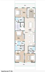 350 Sq Yards Gupta Ji Elegant Floor 350 Sq Yard Cluster Plan from 1st to 4th Floor 1