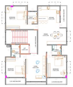 Project Image of 0.0 - 1896.0 Sq.ft 3 BHK Apartment for buy in Vertex Leela Residency