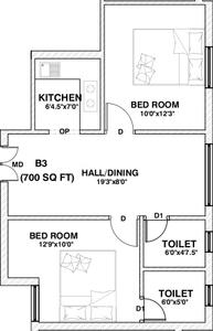 Project Image of 675.0 - 1303.0 Sq.ft 2 BHK Apartment for buy in Brownstone Amber