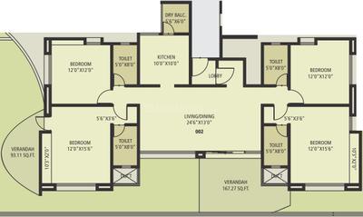 Project Image of 2019.0 - 5047.0 Sq.ft 3 BHK Apartment for buy in Guardian The Palladium