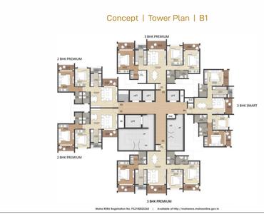 Project Image of 611.72 - 1571.22 Sq.ft 2 BHK Apartment for buy in Runwal The Central Park Phase I