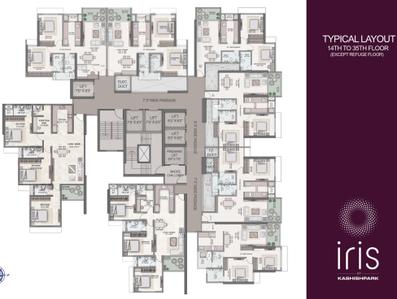 Project Image of 754.34 - 1251.0 Sq.ft 2 BHK Apartment for buy in Iris At Kashishpark