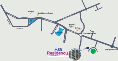 Project Image of 0.0 - 1458.0 Sq.ft 3 BHK Apartment for buy in MS Divine Anand Residency