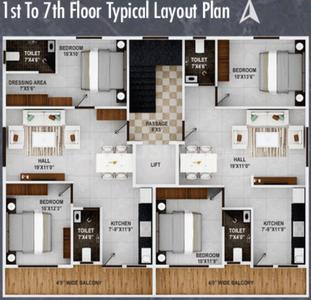 Project Image of 0.0 - 1100.0 Sq.ft 2 BHK Apartment for buy in Adarsh Enclave V