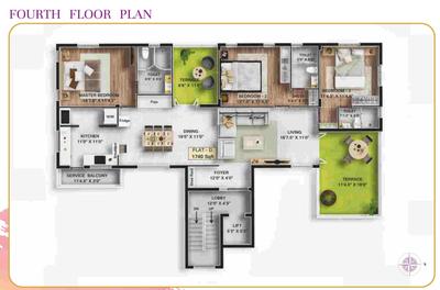 Project Image of 0.0 - 1272.0 Sq.ft 3 BHK Apartment for buy in Khurinji Iris