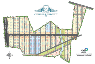 Project Image of 1512.0 - 3627.0 Sq.ft Residential Plot Plot for buy in Sampada Central Residency