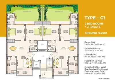 Project Image of 0.0 - 1252.06 Sq.ft 3 BHK Apartment for buy in Ashiana Greens