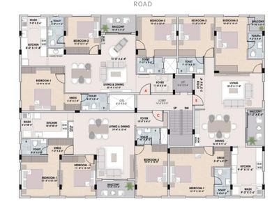 Project Image of 1467.0 - 2402.0 Sq.ft 3 BHK Apartment for buy in Tulasi