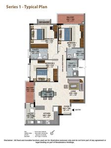Project Image of 961.0 - 1066.0 Sq.ft 3 BHK Apartment for buy in Renaissance Woods 3