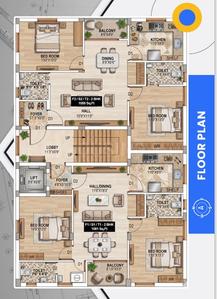 Project Image of 1055.0 - 1081.0 Sq.ft 2 BHK Apartment for buy in Yes Pee Dreams