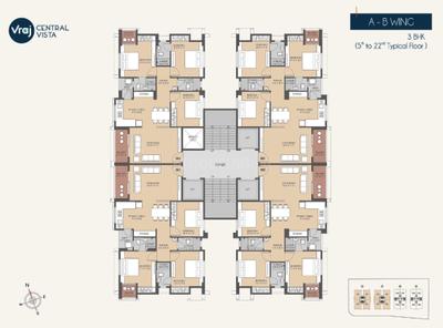 Project Image of 1195.0 - 1485.0 Sq.ft 2 BHK Apartment for buy in Vraj Central Vista