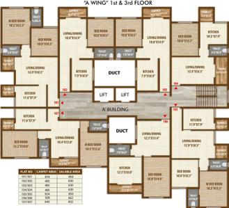 Project Image of 380.0 - 673.0 Sq.ft 1 BHK Apartment for buy in Pristine Village Residency III Building A