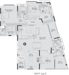 Project Image of 3047.0 - 3068.0 Sq.ft 3 BHK Apartment for buy in Bhoomi One Rutland Gate