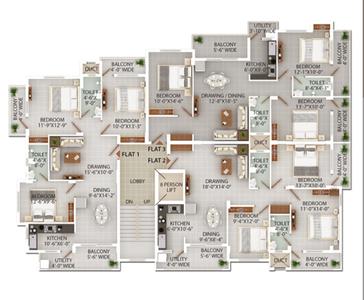 Project Image of 984.0 - 1386.0 Sq.ft 2 BHK Apartment for buy in Sri Aghoreswar Ashok Heritage