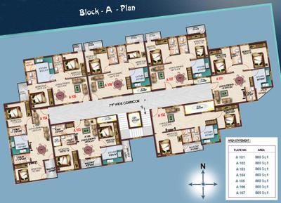 Project Image of 800.0 - 1000.0 Sq.ft 2 BHK Apartment for buy in Shri Janani Jananis Blossom