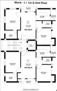 Project Image of 800.0 - 980.0 Sq.ft 2 BHK Apartment for buy in Raghavendra Guru Residency