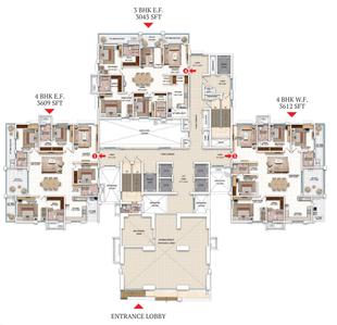 Project Image of 2551.0 - 3612.0 Sq.ft 2 BHK Apartment for buy in My Home Avali