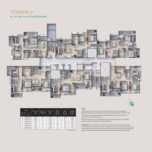 Project Image of 1077.0 - 1435.0 Sq.ft 3 BHK Apartment for buy in F Residences Merlin Phase II