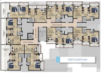Project Image of 362.0 - 563.39 Sq.ft 1 BHK Apartment for buy in Sk Heights Building 3