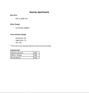 Project Image of 456.0 - 485.0 Sq.ft 2 BHK Apartment for buy in Hashmi Neo City I Phase II
