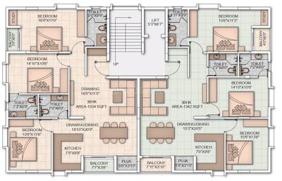 Project Image of 0.0 - 1900.0 Sq.ft 3 BHK Apartment for buy in Goenka Numero Uno Residency