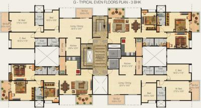 Project Image of 988.0 - 1483.0 Sq.ft 2 BHK Apartment for buy in Nyati Equatorial