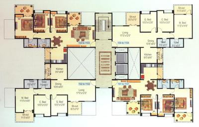 Project Image of 1040.0 - 1385.0 Sq.ft 2 BHK Apartment for buy in Nyati Iris