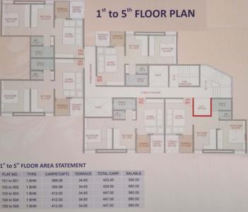 Project Image of 422.0 - 446.0 Sq.ft 1 BHK Apartment for buy in Vighnaharta Sai Datta Vihar