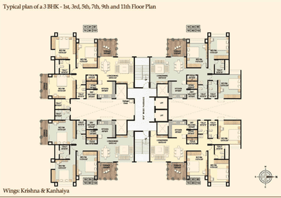 Project Image of 1574.0 - 2158.0 Sq.ft 3 BHK Apartment for buy in Samraat Vrindavan