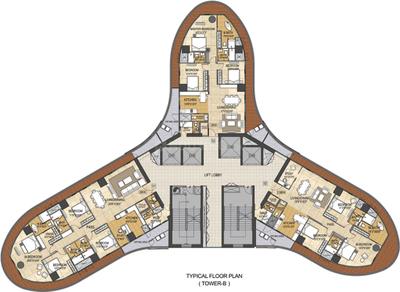 Project Image of 1710.0 - 1957.0 Sq.ft 3 BHK Apartment for buy in The Aquaria Grande