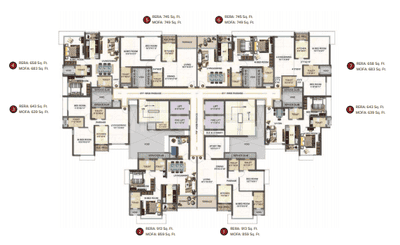Project Image of 449.0 - 664.0 Sq.ft 1 BHK Apartment for buy in Marathon Nexzone Daffodil 1