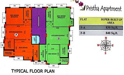 Project Image of 520.0 - 840.0 Sq.ft 1 BHK Apartment for buy in Pristha Apartment