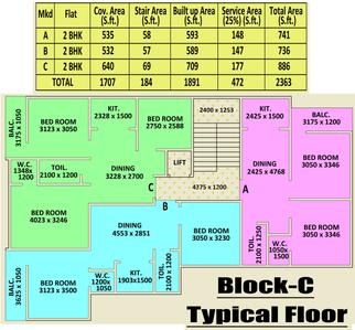 Project Image of 640.0 - 1062.0 Sq.ft 2 BHK Apartment for buy in Sree Siddhidata Siddhidata Tower