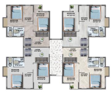 Project Image of 0.0 - 780.0 Sq.ft 2 BHK Apartment for buy in Samriddhi Nivas