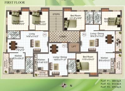 Project Image of 613.0 - 1249.0 Sq.ft 1 BHK Apartment for buy in Rayan Bhagyam