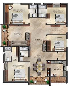 Project Image of 0.0 - 1890.0 Sq.ft 4 BHK Builder Floor for buy in Goyal Luxurious Floors