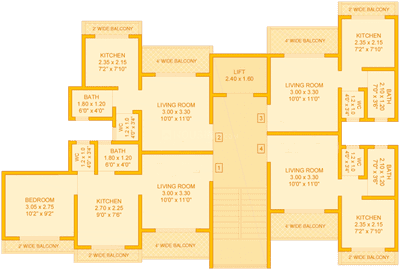 Project Image of 331.0 - 354.0 Sq.ft 1 BHK Apartment for buy in Wonder Gajanan Vatika Residency