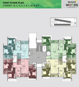 Project Image of 622.0 - 1768.0 Sq.ft 1 BHK Apartment for buy in Brigade Woods