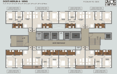 Project Image of 292.0 - 431.0 Sq.ft 1 RK Apartment for buy in Dosti West County Dosti Nest Phase 1