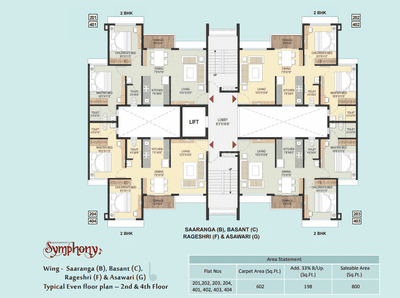 Project Image of 602.0 - 737.0 Sq.ft 2 BHK Apartment for buy in Samraat Symphony 02 