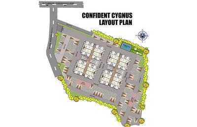 Project Image of 0.0 - 788.0 Sq.ft 2 BHK Apartment for buy in Confident Cygnus Block B