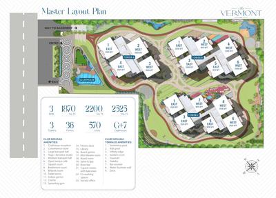 Project Image of 1870.0 - 2525.0 Sq.ft 3 BHK Apartment for buy in The Vermont By Nirvana