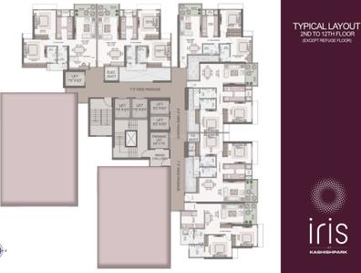 Project Image of 754.34 - 1251.0 Sq.ft 2 BHK Apartment for buy in Iris At Kashishpark