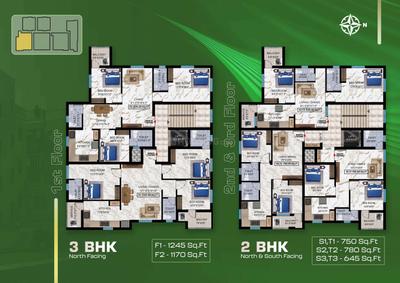 Project Image of 645.0 - 1245.0 Sq.ft 2 BHK Apartment for buy in ACS Evergreen