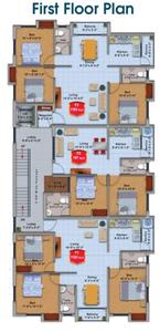 M C Chenthur Flats Chenthur Flats Cluster Plan for 1st Floor 1
