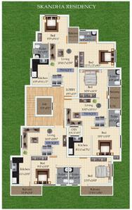 Project Image of 750.0 - 825.0 Sq.ft 2 BHK Apartment for buy in Sankar Skandha Residency