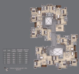 Project Image of 783.0 - 800.0 Sq.ft 2 BHK Apartment for buy in Signum Parkwoods Estate