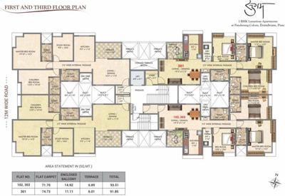 Project Image of 671.0 - 1023.0 Sq.ft 3 BHK Apartment for buy in Kotibhaskar Sugam CHSL
